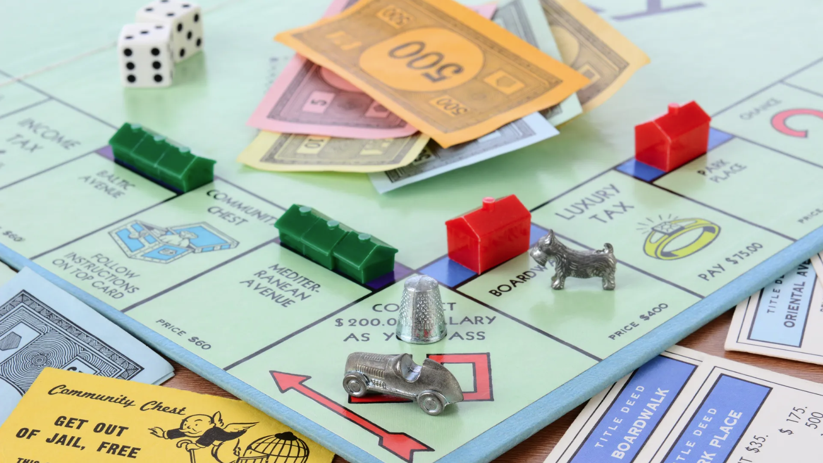 Image of the game monopoly where buy and hold rentals reign supreme