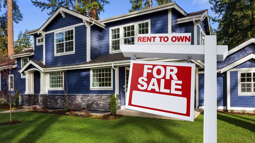 Image showing a home for sale offering a rent to own arrangement.